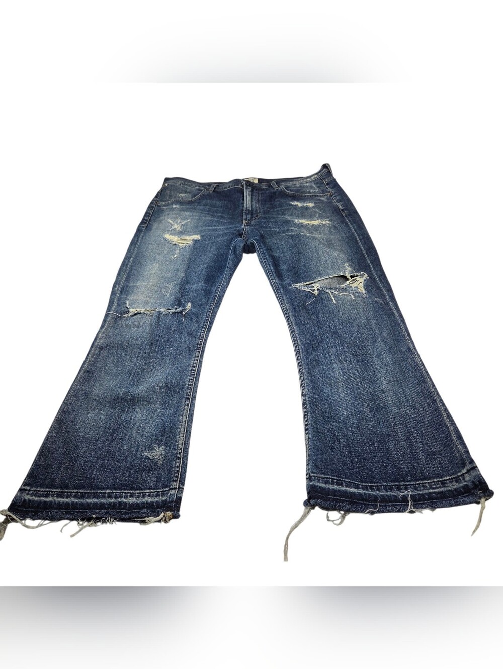 Citizens Of Humanity Blue Distressed Bootcut Jeans. Waist 31